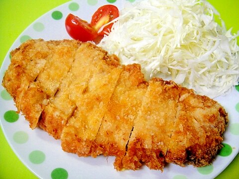 鶏がら塩糀スープの素で☆にんにく風味のとんかつ